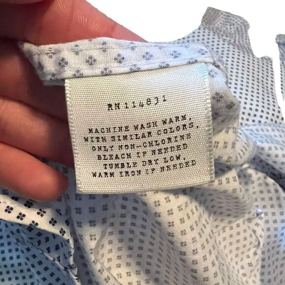 Construct patterned slim fit button down shirt - Picture 5 of 10